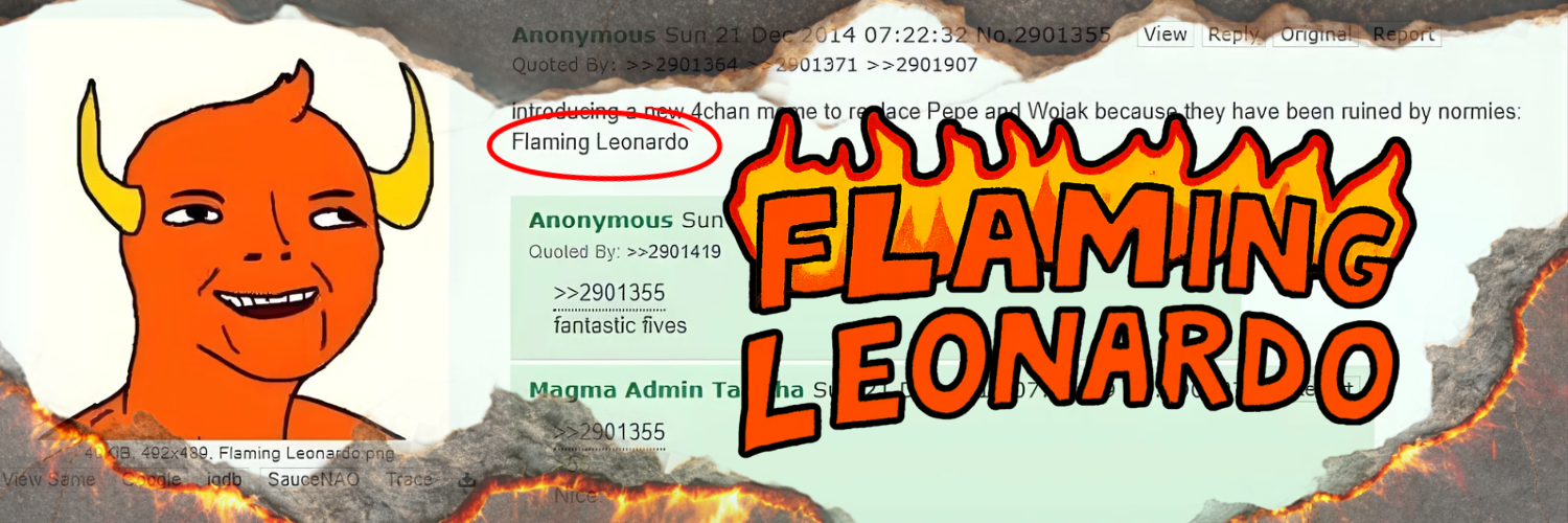 Flaming Leonardo 4chan Banner