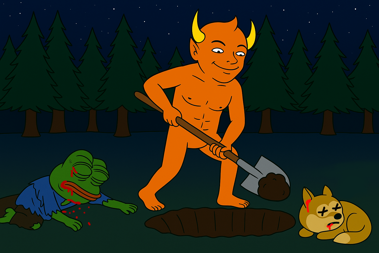 Leonardo digging graves